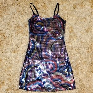 PINKY Women's Sequin Cocktail/Party Dress